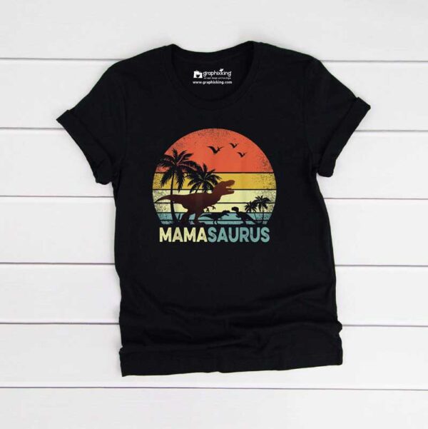 Mamasaurus-Family-Kids-Black-Tshirt
