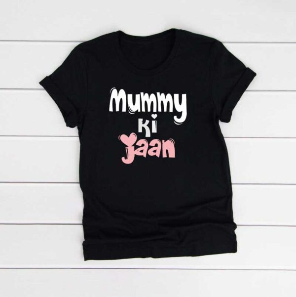 Mummy-Ki-Jaan-Kids-Black-Cotton-Tshirt