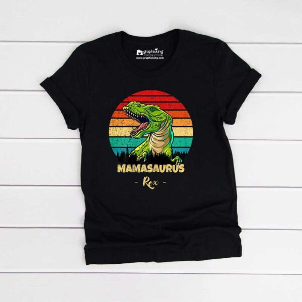 Rex-Angry-Mamasaurus-Kids-Black-Tshirt
