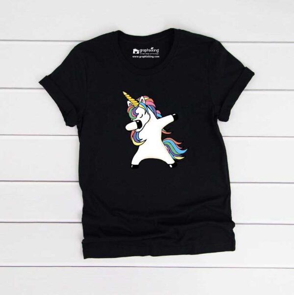 Unicorn-Swag-Kids-Black-Tshirt