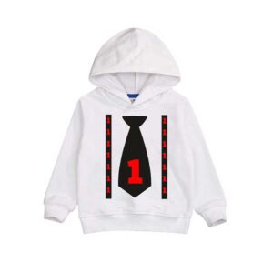 1 Tie Bow White Baby Hoodie