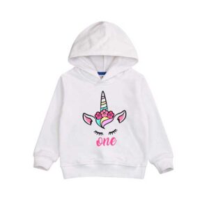 One Unicon White Baby Hoodie