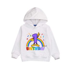 Rambow 1 Birthday White Baby Hoodie