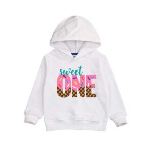 Sweet One Chocolate White Baby Hoodie