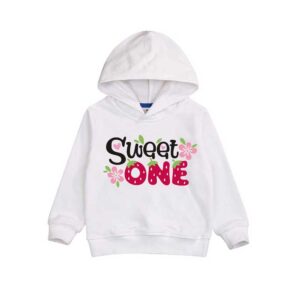 Sweet One White Baby Hoodie