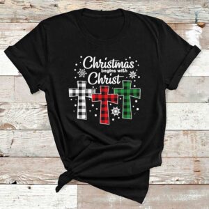 Christmas Christ Black Cotton Tshirt
