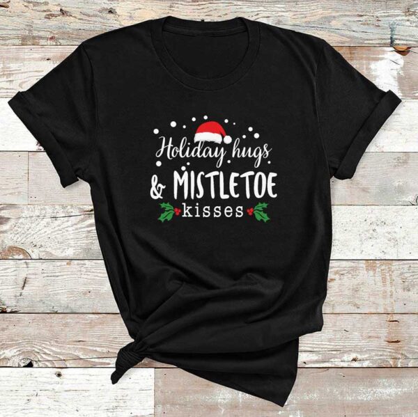 Holiday-Hugs-Christmas-Black-Cotton-Tshirt-1