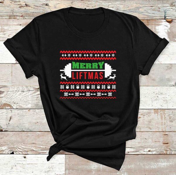 Merry-Liftmas-Christmas-Black-Cotton-Tshirt-1