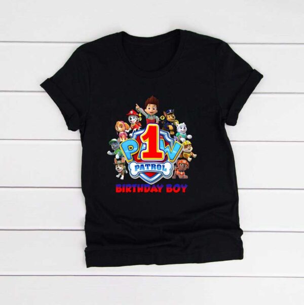 Paw-Petrol-First-Birthday-Boy-Family-Tshirt
