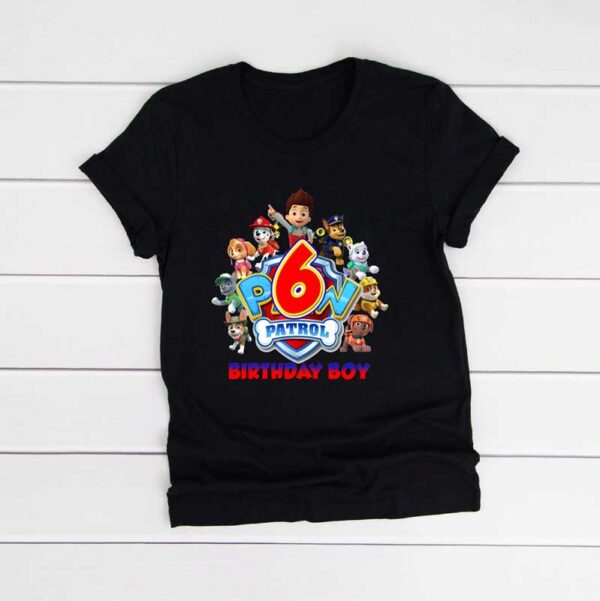 Paw-Petrol-Sixth-Birthday-Boy-Family-Tshirt