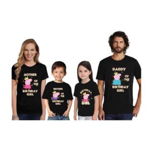 Peppa Pig Birthday Family Tshirt For 4