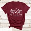 Santa-Magic-Christmas-Maroon-Cotton-Tshirt-1