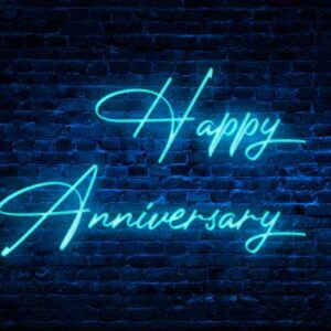 Customized Neon LED Sign Board Name Happy Anniversary