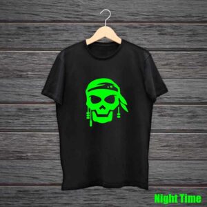 Pirates Skull Glow In The Dark Radium Tshirt