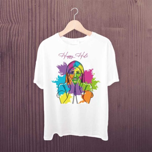 Girl-Playing-Holi-T-Shirt