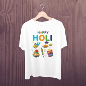 Happy Holi Dhol Color Pichkari T Shirt