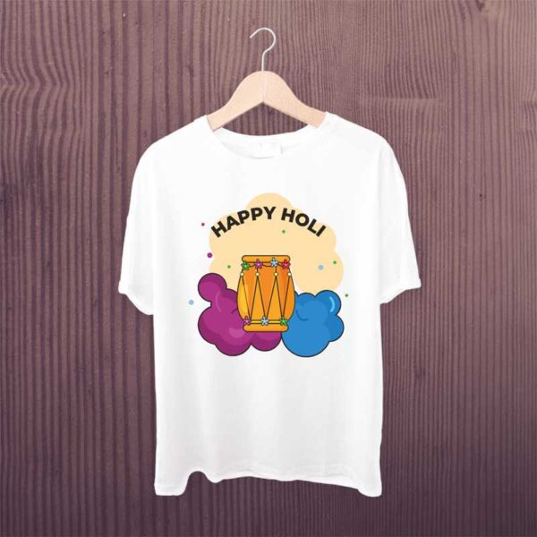 Happy-Holi-Dhol-Color-T-Shirt