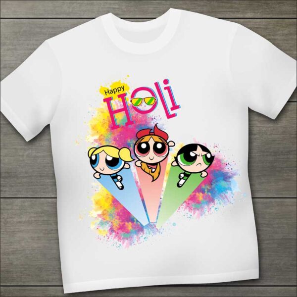 Powerpuff-Girls-Kids-Holi-T-Shirt