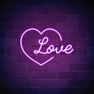Heart Love Neon LED Sign Board