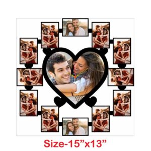 Love Couple Wooden Customized Photo Frame With Clock