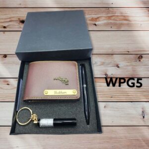 Customized Men Wallet Pen and Keychain Set