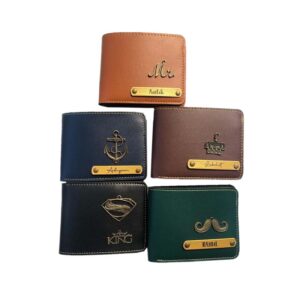 Customized Men Wallet With Name And Charm