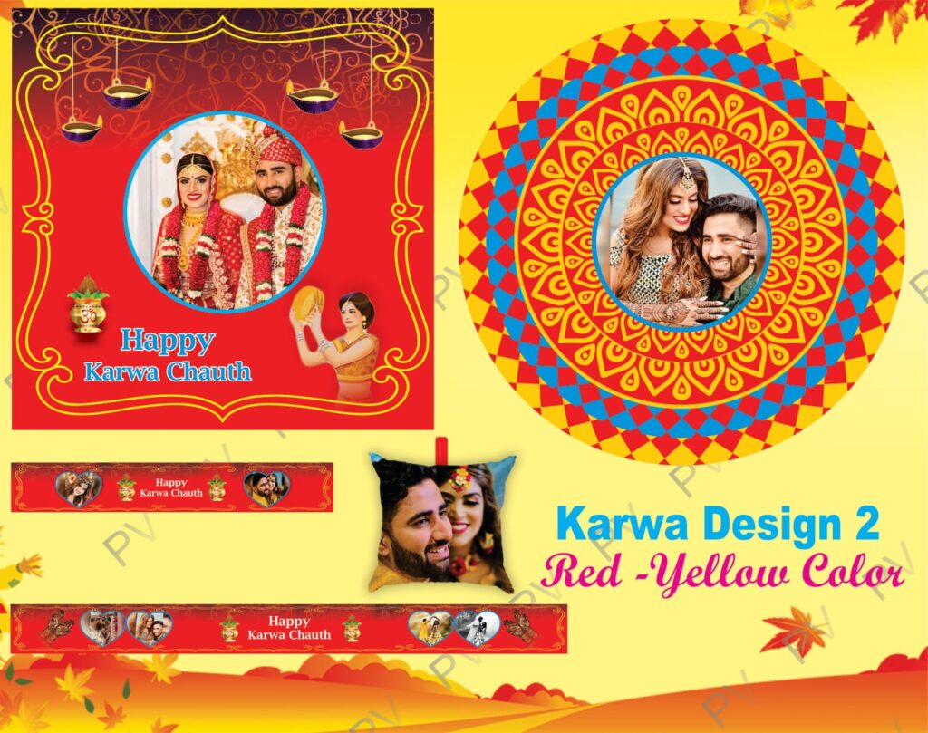 Personalized-Karwa-Chauth-Thali-Set-Cloth-Printed-Red-and-Yellow